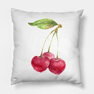 Cherries on a branch Pillow