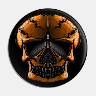 Halloween Scary Evil Pumpkin Funny Skull Head Pin