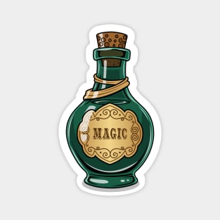Potion bottle illustration, fantasy and magical object Magnet