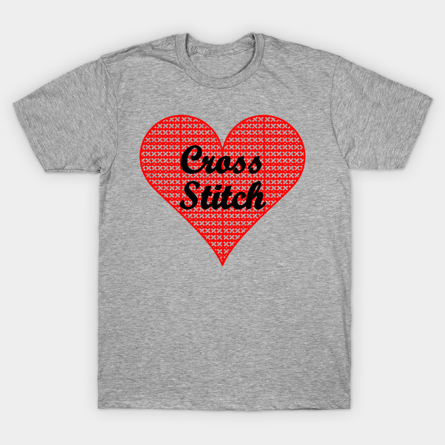 Cross Stitch Heart Cross Stitch T Shirt Teepublic