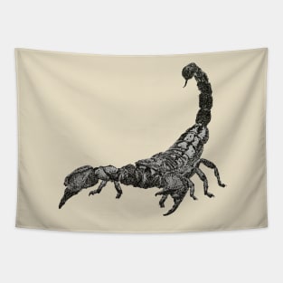 Dotwork Scorpion Art Print Tapestry