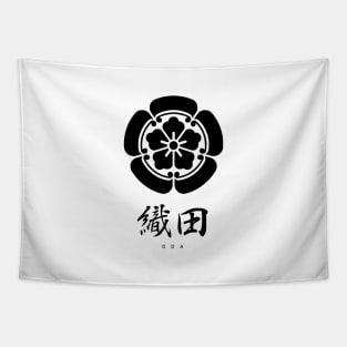 Oda Clan Family Crest Kamon - Black Version Tapestry