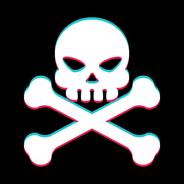 TikTok skull danger emoji smiley White by ThingyDilly