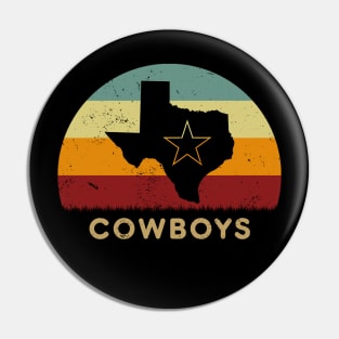 Retro Sunset - Dallas Cowboys Maps Pin