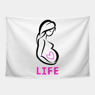 Pro Life Heart T-shirt Tapestry