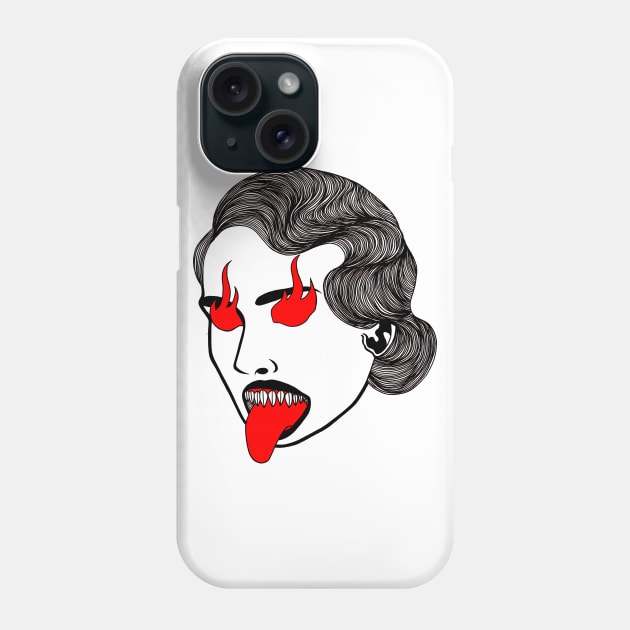 Fire Eyes Phone Case by FUN ART