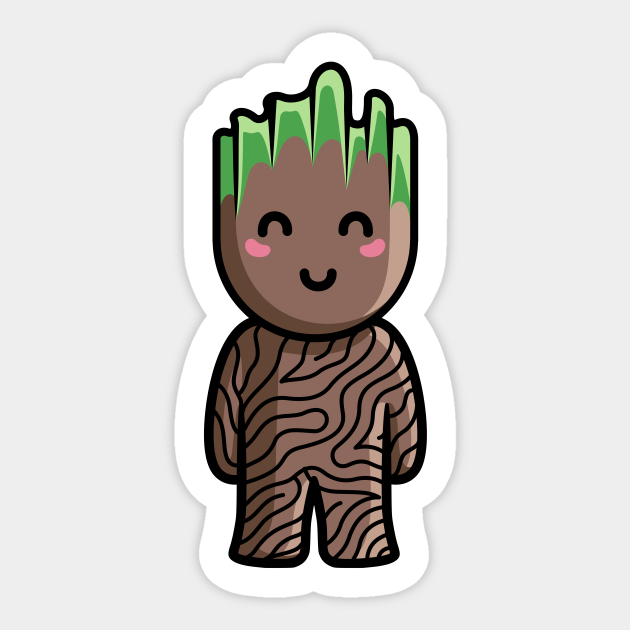 Kawaii Cute Baby Groot Groot Sticker Teepublic
