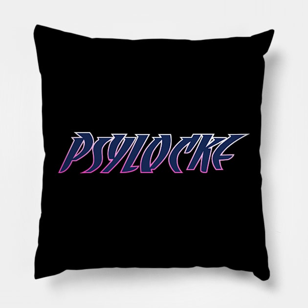 Psylocke's Logo Pillow by JamesCMarshall