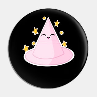 Pink Cute Witch Hat Pin