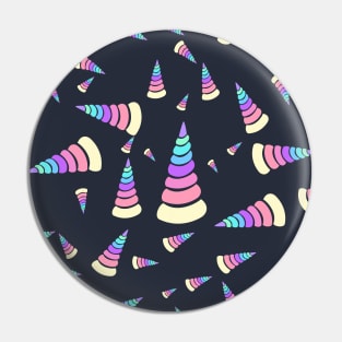 Unicorn pattern on navy blue Pin