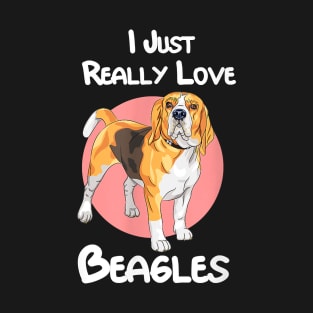 Dog I Just Really Love Beagles Dog Clothes Beagle 192 paws T-Shirt