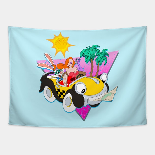 Cruisin' Down to Toontown (1980s EDITION!) Tapestry by HenriDefense