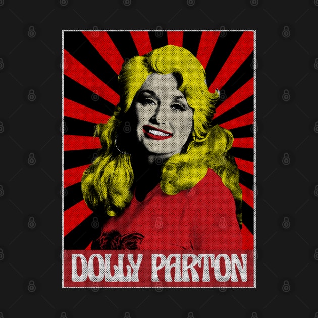 Dolly Parton 1980s Pop Art Fan Art by Motor Lipat