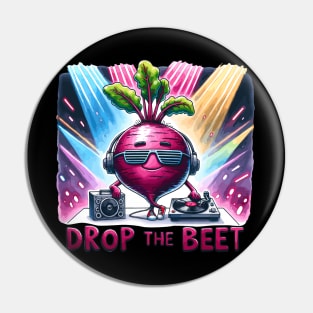 Drop the Beat DJ Beet (Back Print) Pin