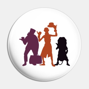 Hitchhiking Ghosts Silhouette Halloween Pin