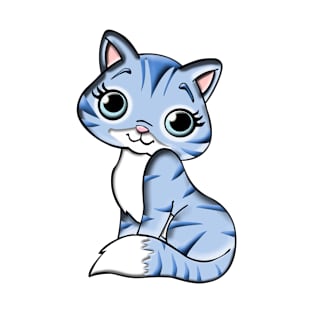 Cute blue cat / kitten T-Shirt