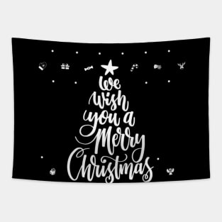 We Wish You A Merry Christmas Tree Tapestry