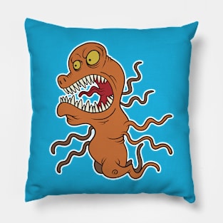 orange screaming monster Pillow