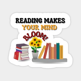 Reading makes your mind bloom Magnet