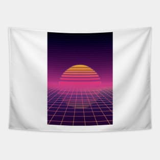 Retro Wave Sunset Pattern |  Positivity Tapestry