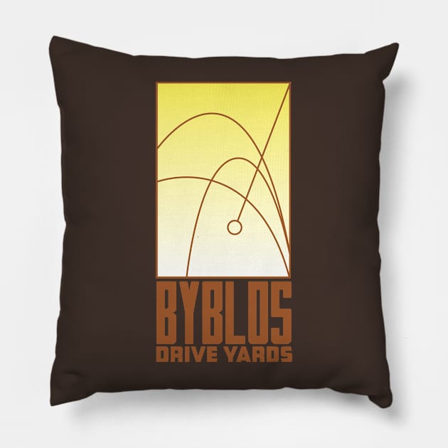 Byblos Drive Yards Pillow by MindsparkCreative