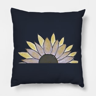 Sunflower half 13 Pillow