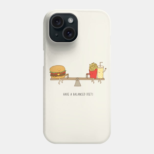 balanced diet Phone Case by milkyprint