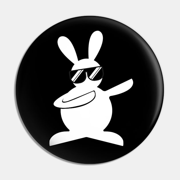 Hip Hop Dabbing Easter Bunny Pin by BadDesignCo