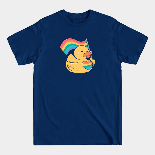 Discover Cute LGBT Rainbow Rubber Ducky - Rubber Duck - T-Shirt