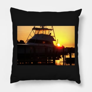 Boat Sunrise Pillow