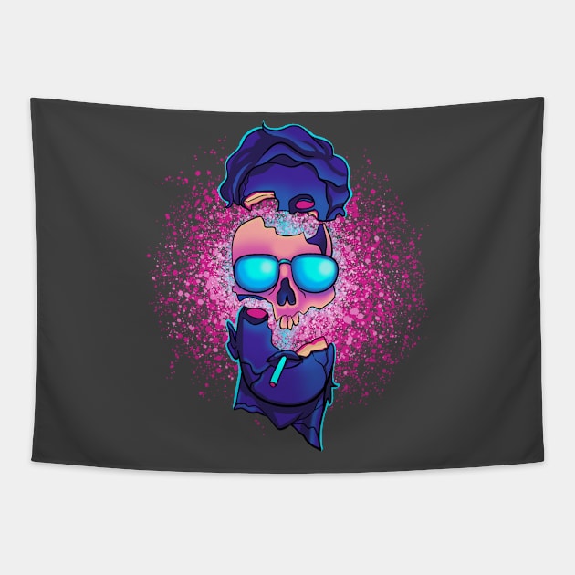 Vaporwave Sound Explosion Japanese Aesthetic Tapestry by Linco