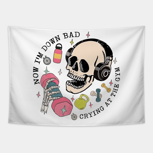 Down Bad Crying at the Gym Tapestry by Slondes