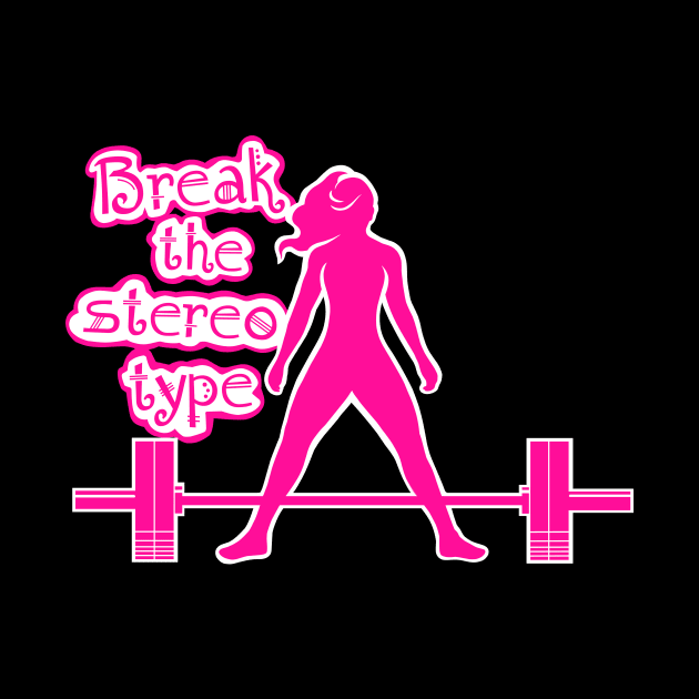 Break The Stereotype Barbell Girl / version 2 by TimAddisonArt