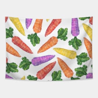 Multicolor Carrots Tapestry