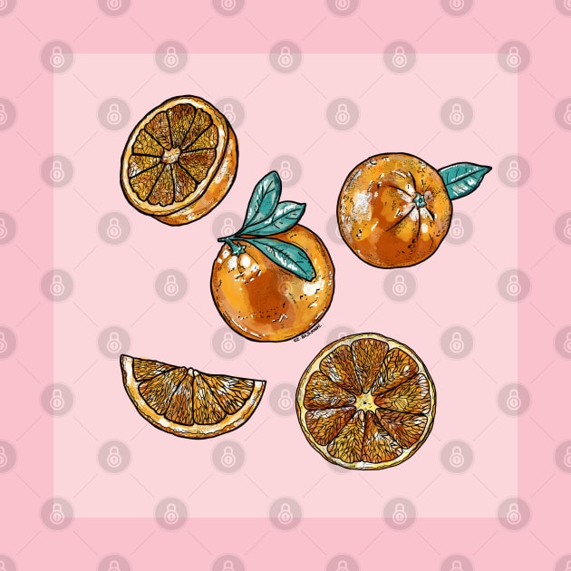 Watercolor Oranges by edmproject