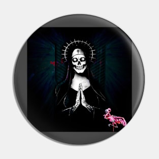 DBF Skull Nun Tee Pin