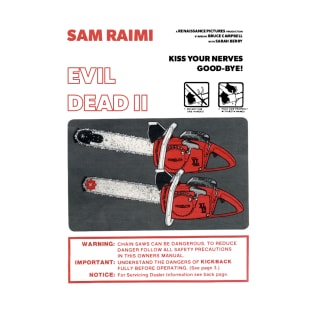 Evil Dead 2 Chainsaw Poster (Black Text) T-Shirt