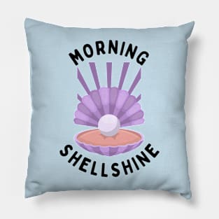 Funny Morning Seashell Pillow