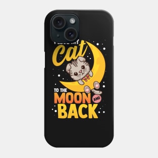 Cute I Love My Cat To The Moon And Back Phone Case