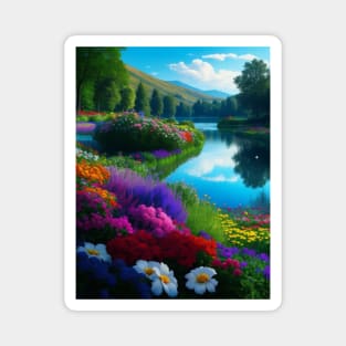 scenery flower garden Magnet