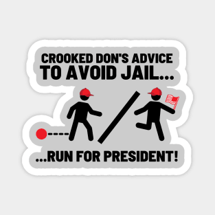 To Avoid Jail - Run For President! Magnet