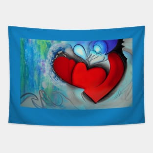 Abstract heart drawing Tapestry