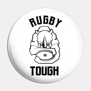 Rugby Tough Rhino Mascot Pin