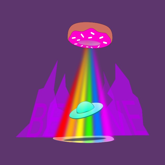 Rainbow Donut UFO Mountains Inspiration by lifeisfunny