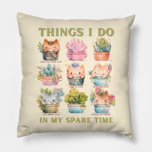 Cats and Plants Pillow