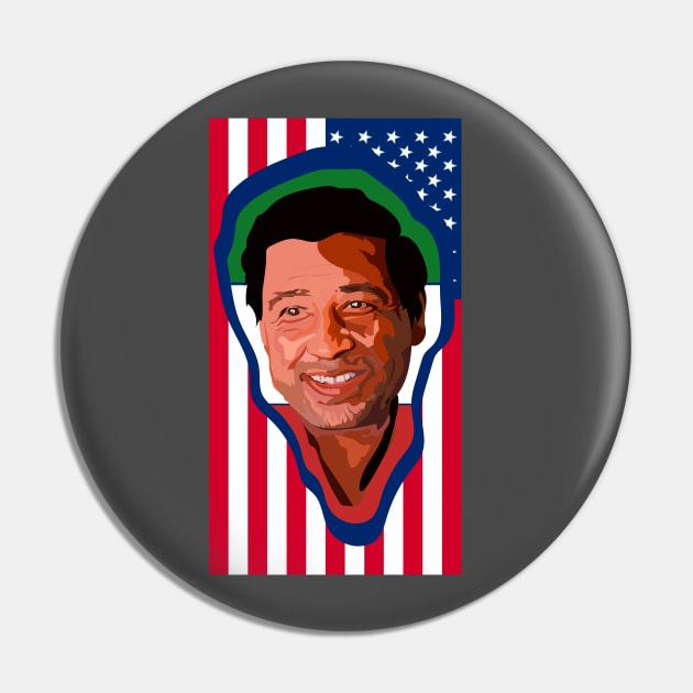 Cesar Chavez Mexico & America Outline Pin by WaltTheAdobeGuy