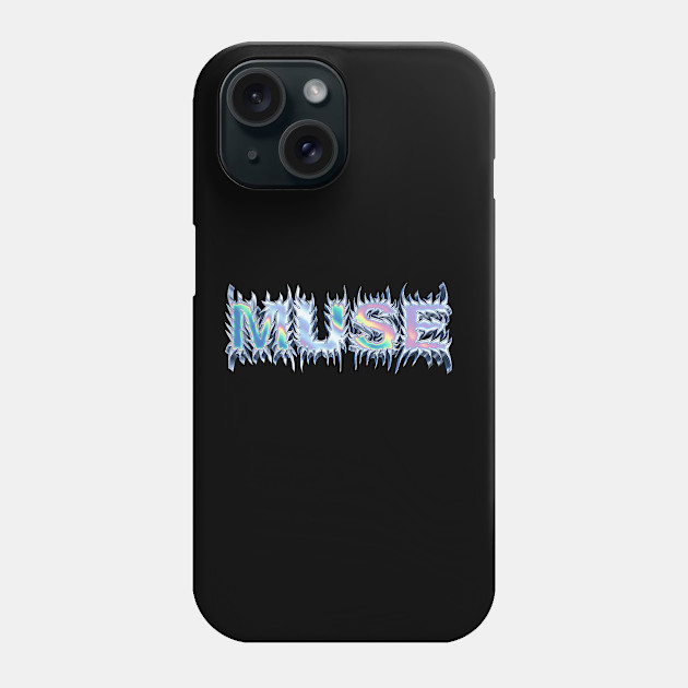 Muse Death Metal Chrome Text Aesthetic