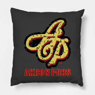 Vintage Akron Pros (Red & Gold) Pillow