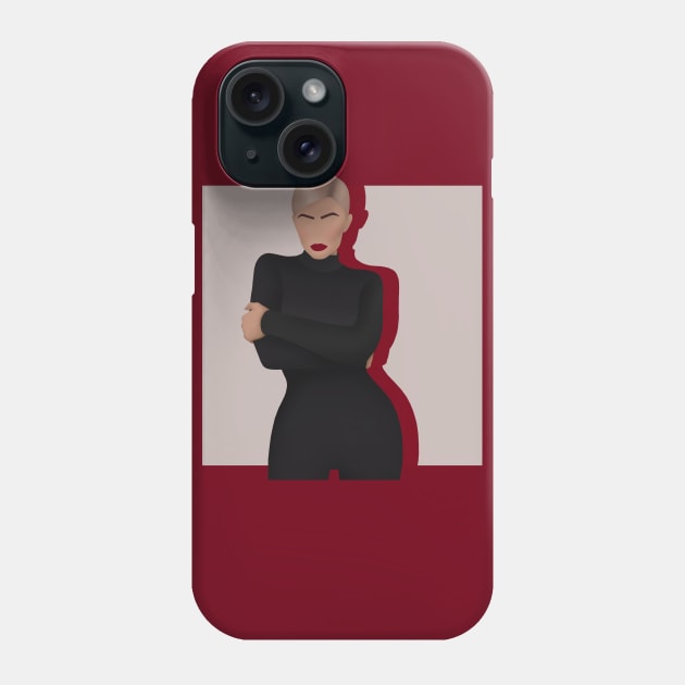 Kylie Jenner. Red and Black. Phone Case by AnnVas