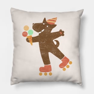 Roller dog 2 Pillow